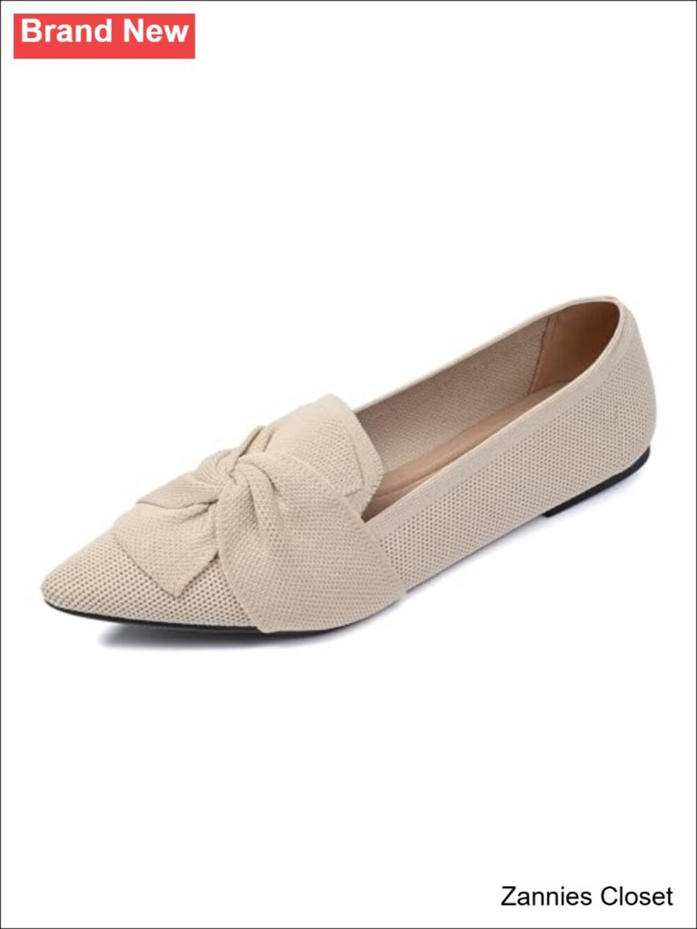 ✨Pointed Toe Bow Ballet Flats Memory Foam Anti-Slip Sole Women's Comfortable